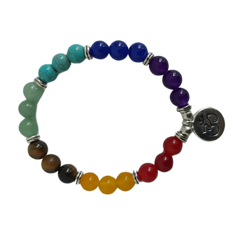 Bracelet en pierres naturelles au 7 Chakras qualité A - Litho Natura
