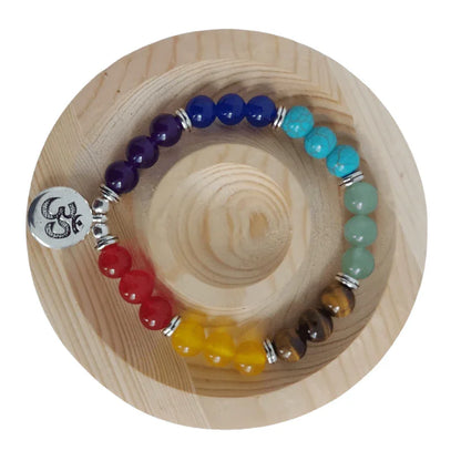 Bracelet en pierres naturelles au 7 Chakras qualité A - Litho Natura