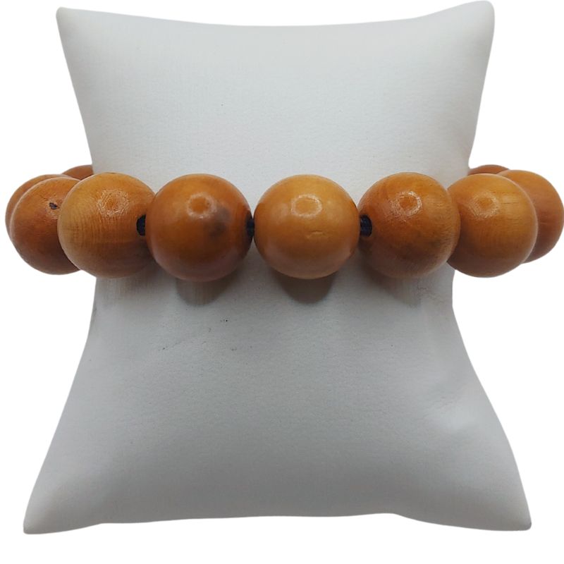 Bracelet Mala Extensible en Bois de Santos - Pêche - Litho Natura