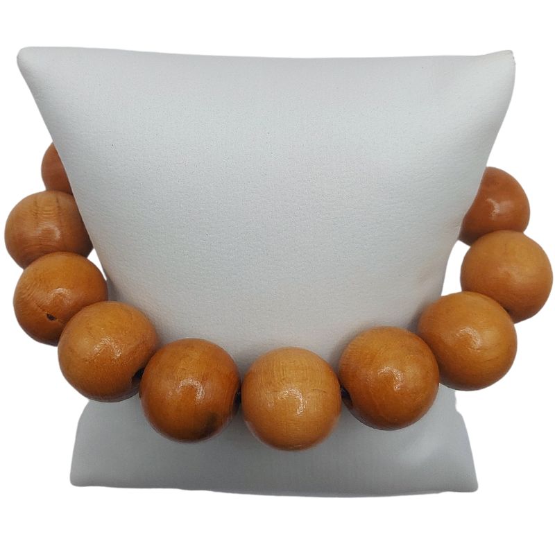 Bracelet Mala Extensible en Bois de Santos - Pêche - Litho Natura