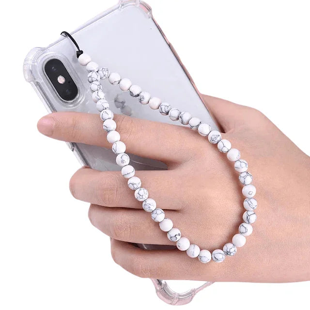 Chaîne de Téléphone en Pierres Naturelles - Élégance et Énergie - Litho Natura