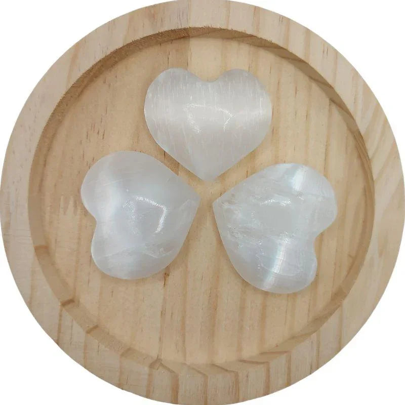 Cœur en Sélénite - Mineral Naturel de qualité A - Litho Natura