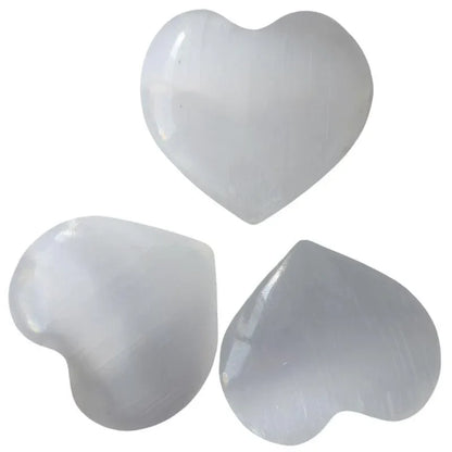 Cœur en Sélénite - Mineral Naturel de qualité A - Litho Natura