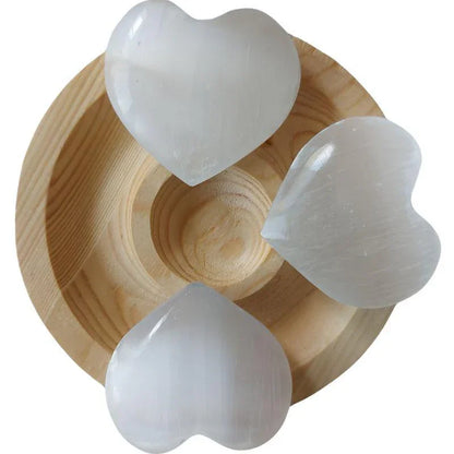 Cœur en Sélénite - Mineral Naturel de qualité A - Litho Natura