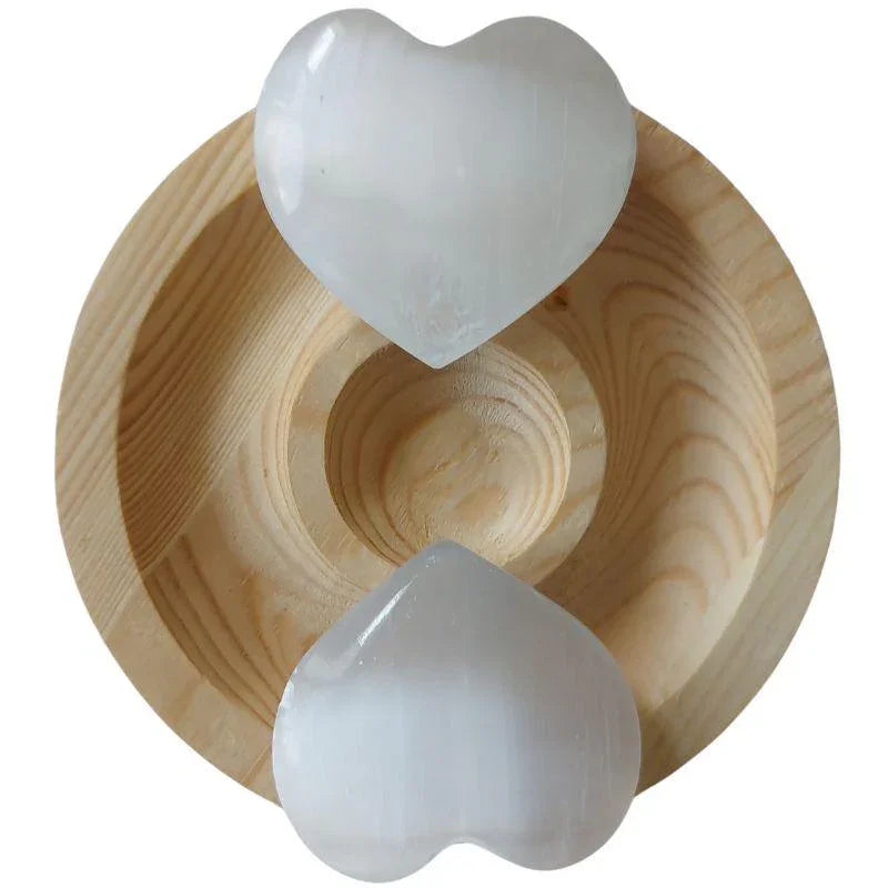 Cœur en Sélénite - Mineral Naturel de qualité A - Litho Natura