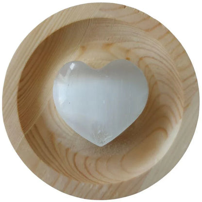 Cœur en Sélénite - Mineral Naturel de qualité A - Litho Natura