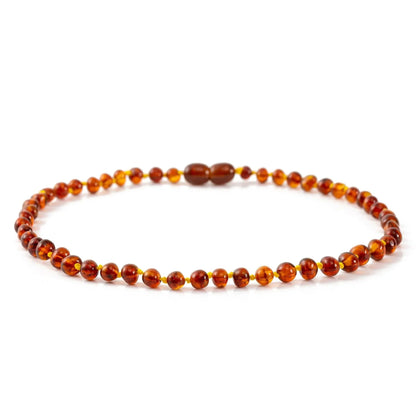 Collier Bébé Ambre Cognac - Qualité AA - Litho Natura