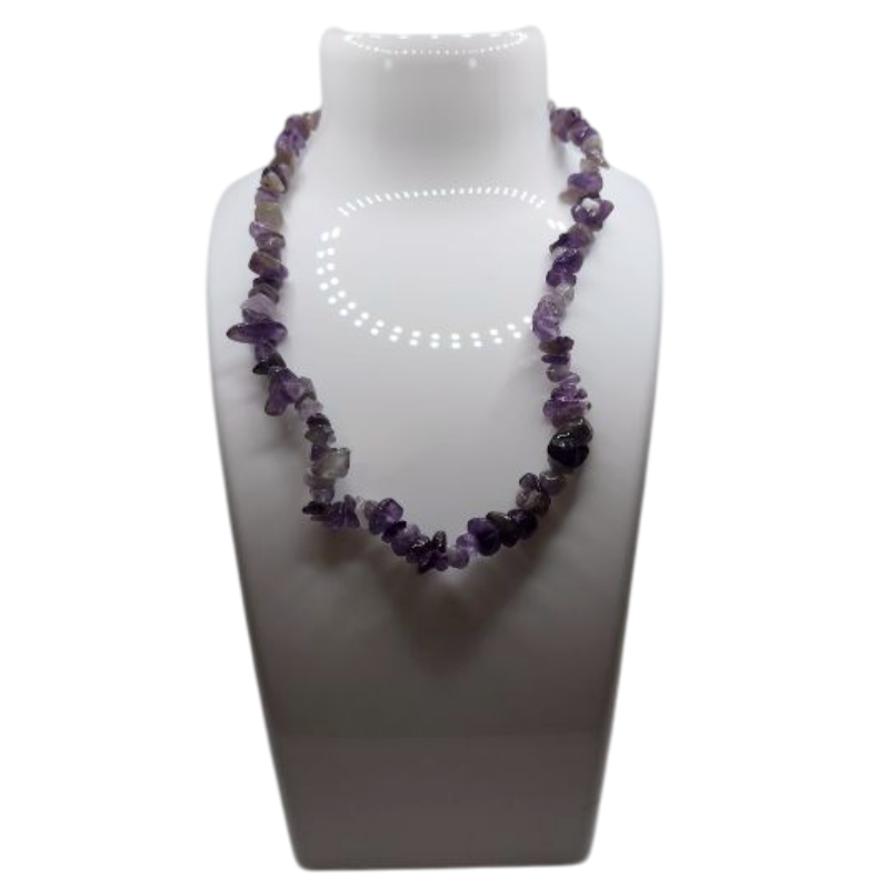 Collier Chips en Améthyste – Protection & Sérénité