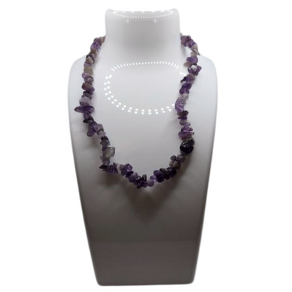 Collier Chips en Améthyste – Protection & Sérénité