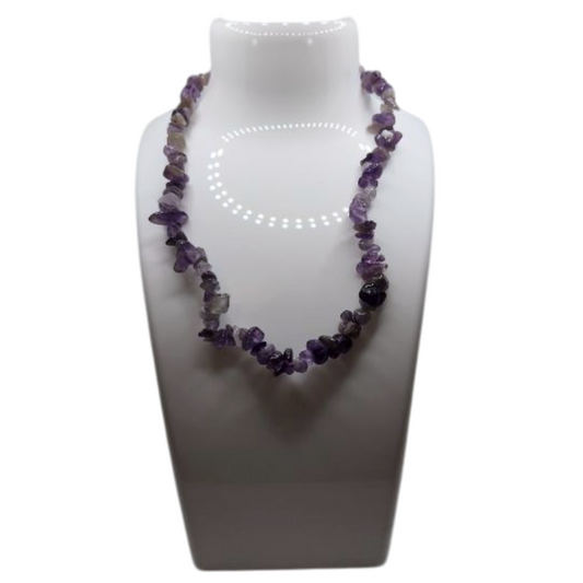 Collier Chips en Améthyste – Protection & Sérénité