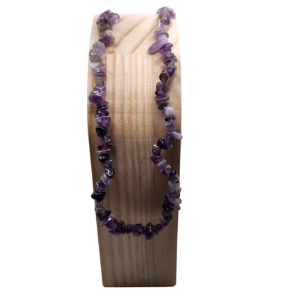 Collier Chips en Améthyste – Protection & Sérénité
