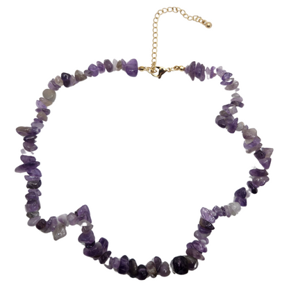 Collier Chips en Améthyste – Protection & Sérénité