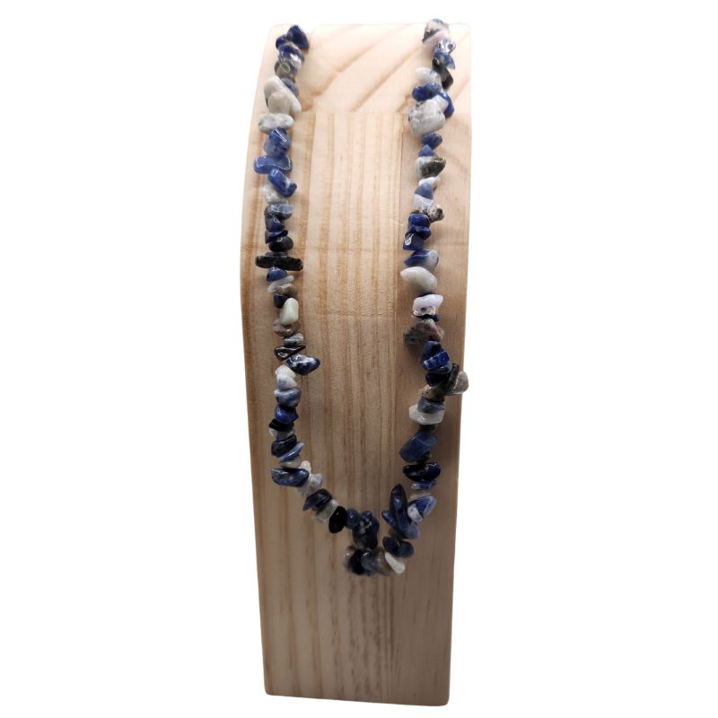 Collier Chips en Lapis Lazuli – Élégance & Intuition