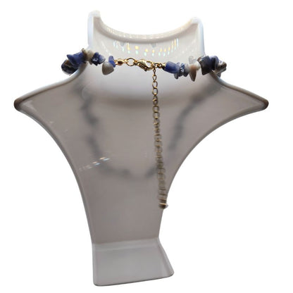 Collier Chips en Lapis Lazuli – Élégance & Intuition