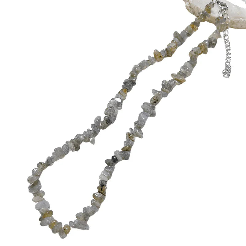 Collier en Pierre Brute Naturelle - Énergie et Élégance - Litho Natura