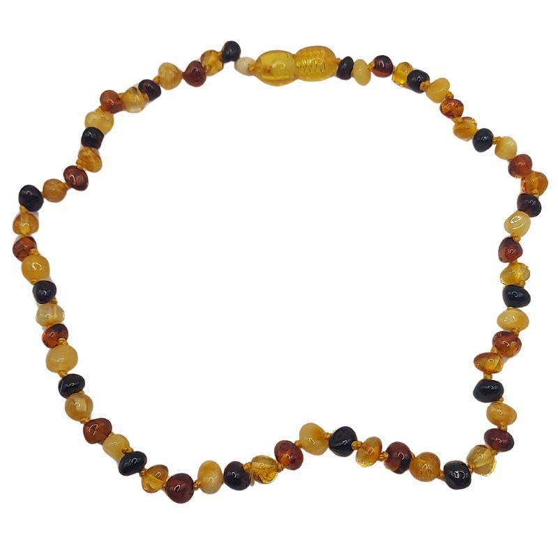 Collier Bébé Ambre Multicolore - Qualité AA - Litho Natura