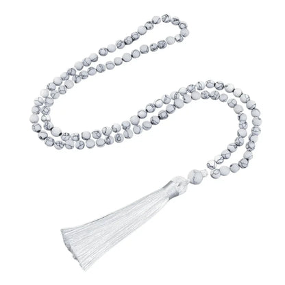 Collier Mala en Howlite - Équilibre et Énergie - Litho Natura