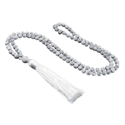 Collier Mala en Howlite - Équilibre et Énergie - Litho Natura