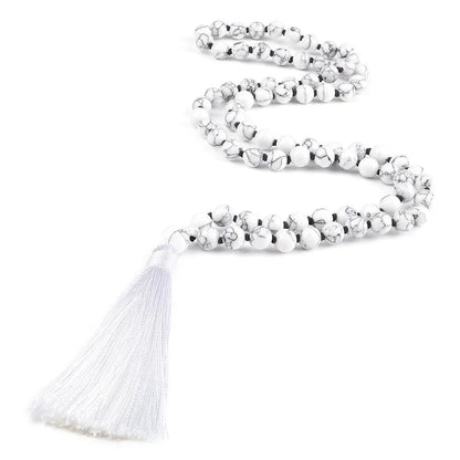Collier Mala en Howlite - Équilibre et Énergie - Litho Natura