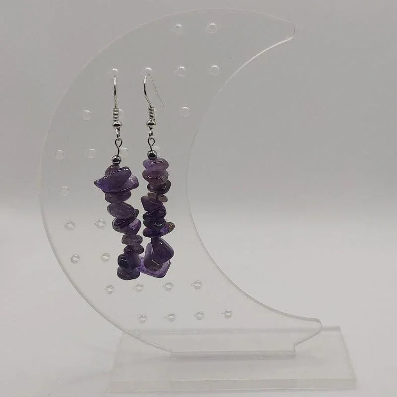 Boucles d'oreilles en pierre naturelle - Améthyste - Litho Natura