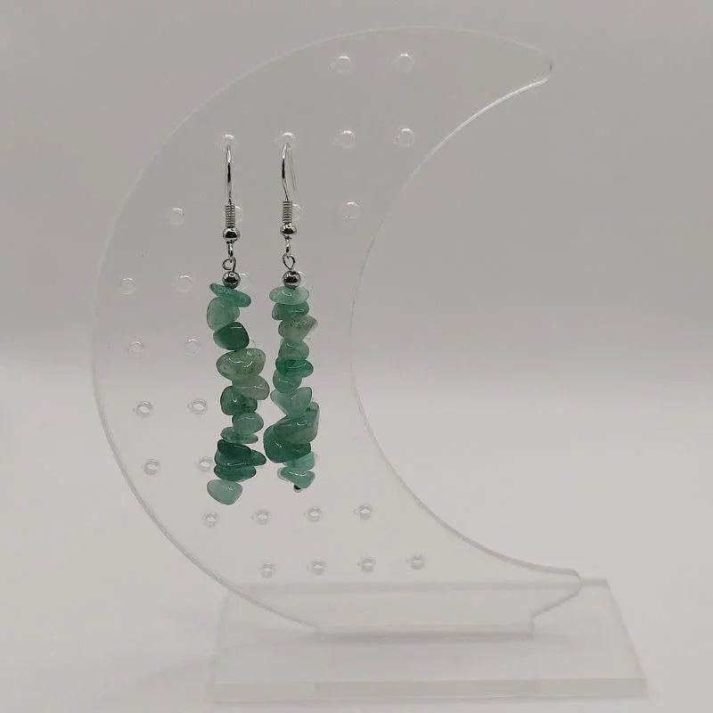 Boucles d'oreilles en pierre naturelle - Aventurine Verte - Litho Natura