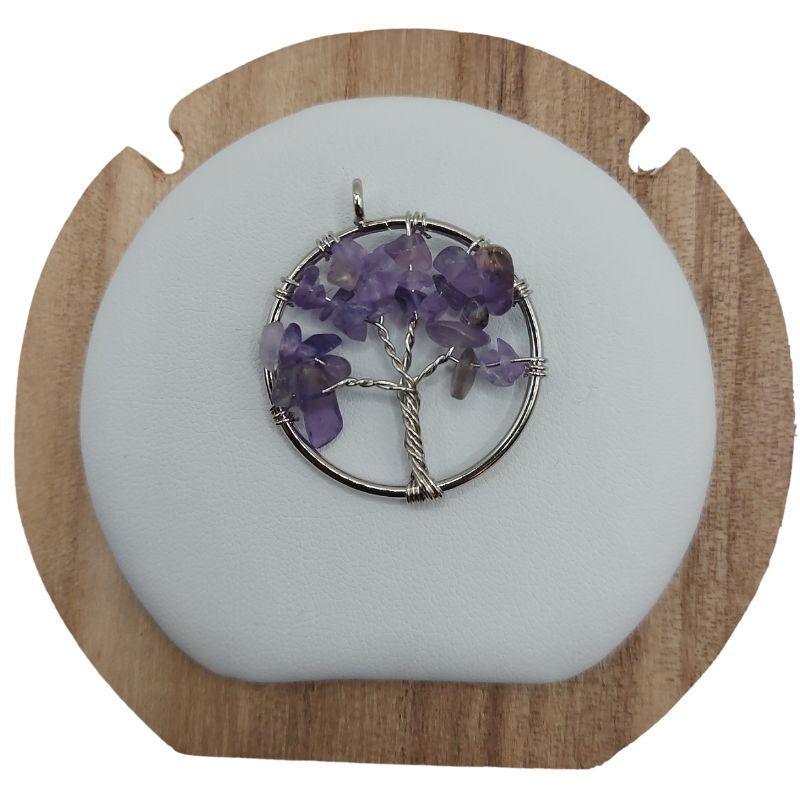 Pendentif Arbre de Vie en Améthyste - Qualité A - Litho Natura
