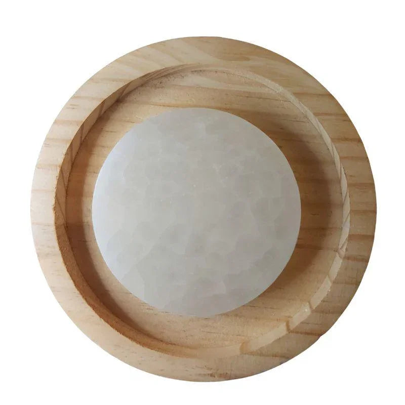 Disque de Sélénite avec Gravure Métatron - Purification et Bien-être - Litho Natura