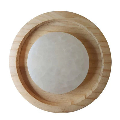 Disque de Sélénite avec Gravure Métatron - Purification et Bien-être - Litho Natura