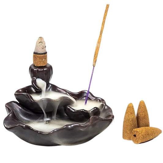 Brûleur d'Encens à Refoulement - Étang de Lotus