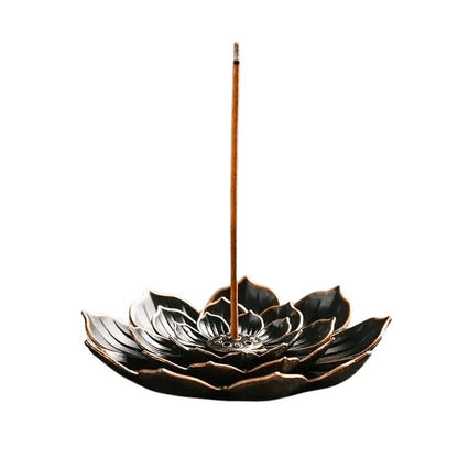 Porte bâton d'encens - Brûleur encens en Fleur de lotus - Litho Natura