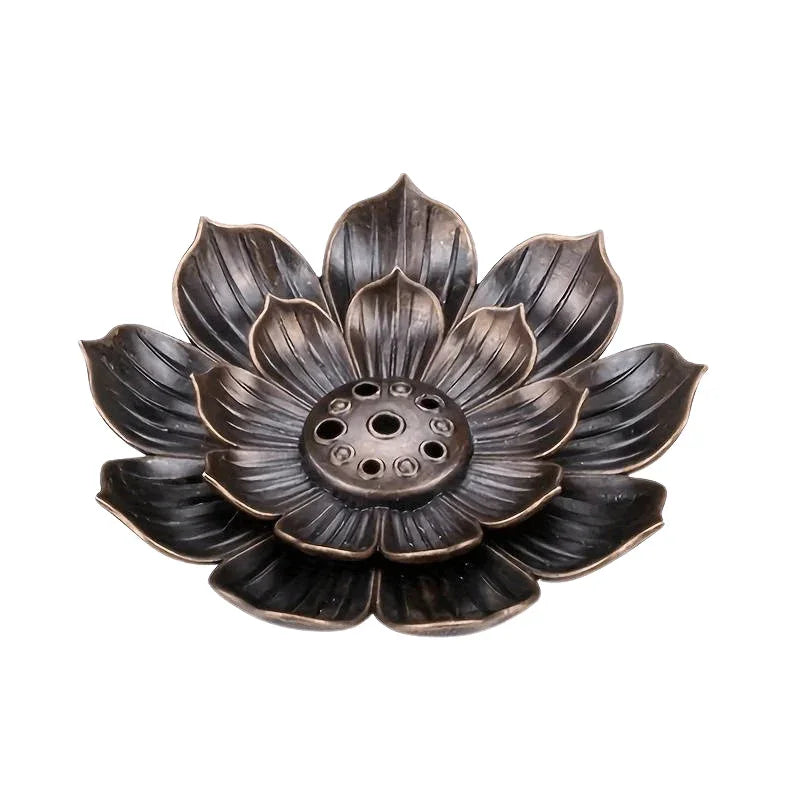 Porte bâton d'encens - Brûleur encens en Fleur de lotus - Litho Natura