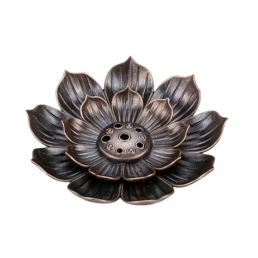 Porte bâton d'encens - Brûleur encens en Fleur de lotus - Litho Natura