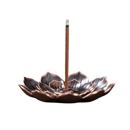Porte bâton d'encens - Brûleur encens en Fleur de lotus - Litho Natura