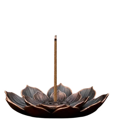Porte bâton d'encens - Brûleur encens en Fleur de lotus - Litho Natura