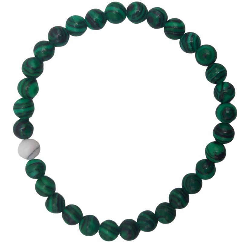 Ensemble Bracelet et Shamballa en Malachite - Litho Natura