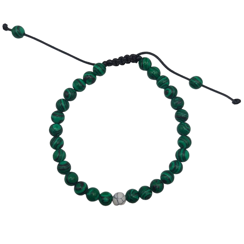 Ensemble Bracelet et Shamballa en Malachite - Litho Natura