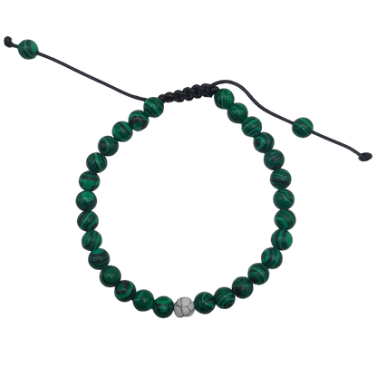 Ensemble Bracelet et Shamballa en Malachite - Litho Natura