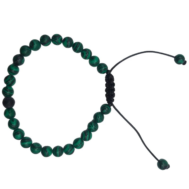Ensemble Bracelet et Shamballa en Malachite - Litho Natura