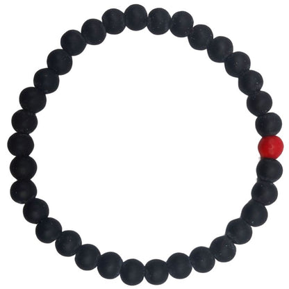 Ensemble Bracelet et Shamballa en Noir Mate - Litho Natura