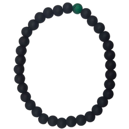 Ensemble Bracelet et Shamballa en Noir Mate - Litho Natura