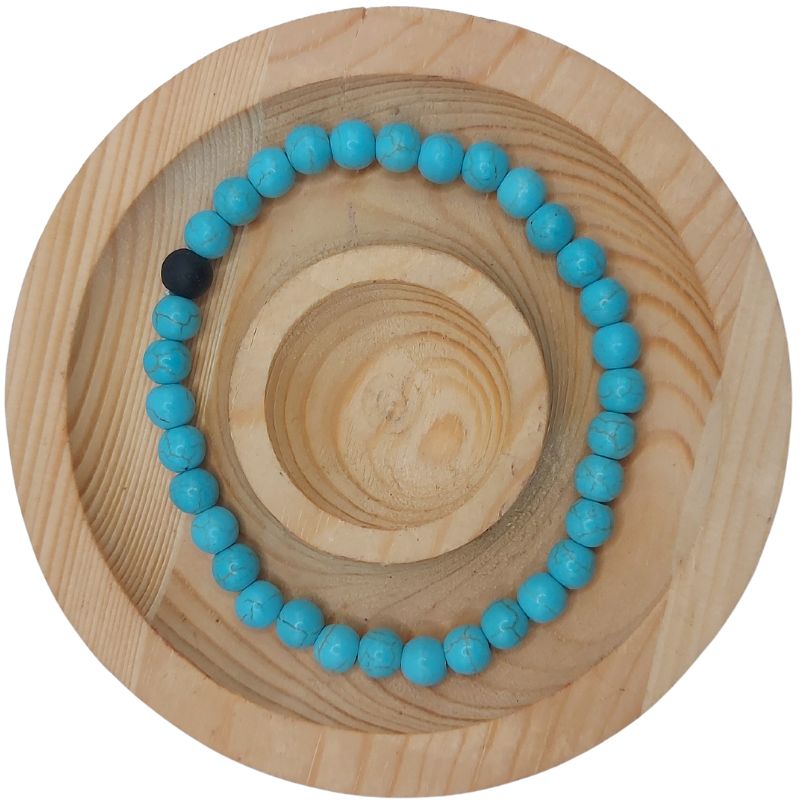 Ensemble Bracelet et Shamballa en Turquoise - Litho Natura