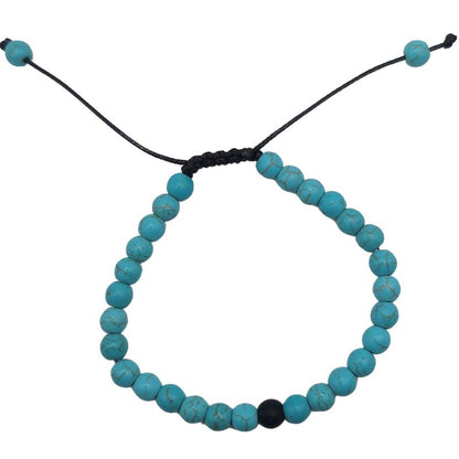 Ensemble Bracelet et Shamballa en Turquoise - Litho Natura