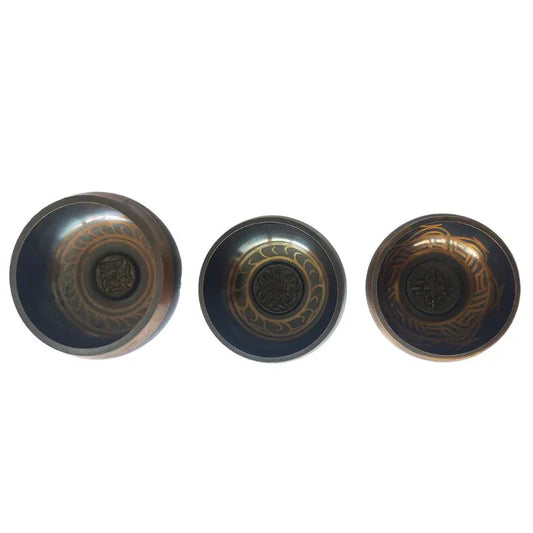 Ensemble de Bols Chantants Tibétains Faits à la Main