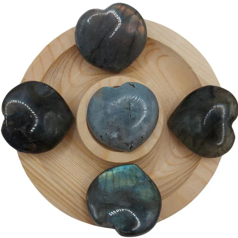 Coeur en Labradorite - Pierres Naturelles (Qualité A) - Litho Natura