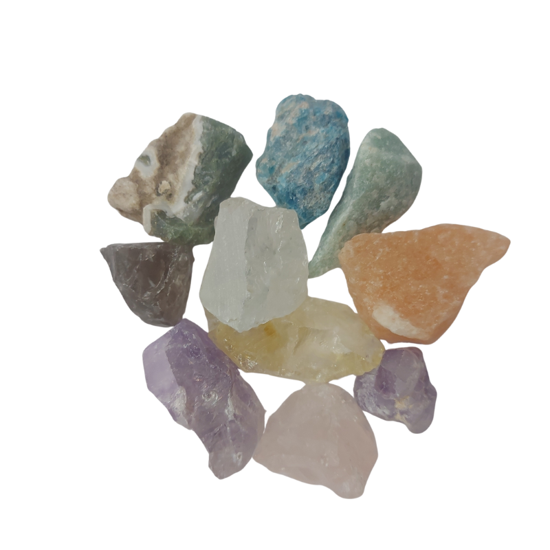 Lot de 7 Pierres Naturelles Brutes Mixtes – Énergie & Harmonie