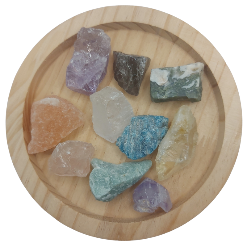 Lot de 7 Pierres Naturelles Brutes Mixtes – Énergie & Harmonie