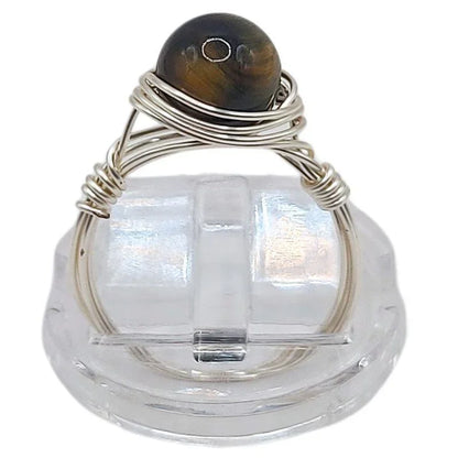 Bague en Pierre Naturelle - Oeil de tigre - Litho Natura