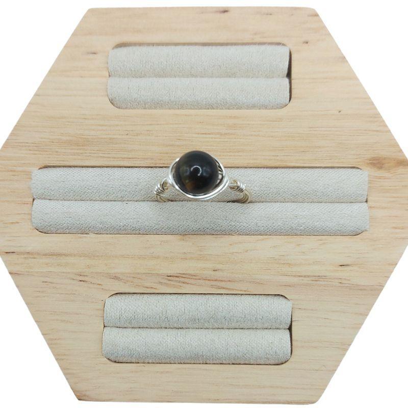 Bague en Pierre Naturelle - Oeil de tigre - Litho Natura