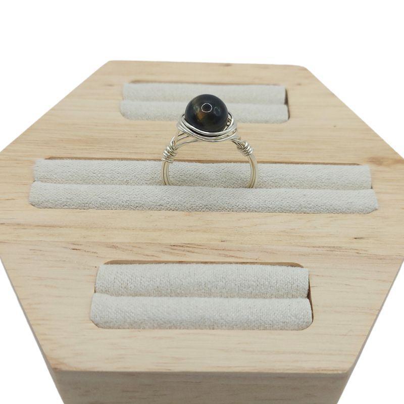 Bague en Pierre Naturelle - Oeil de tigre - Litho Natura