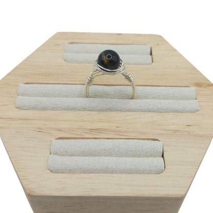 Bague en Pierre Naturelle - Oeil de tigre - Litho Natura